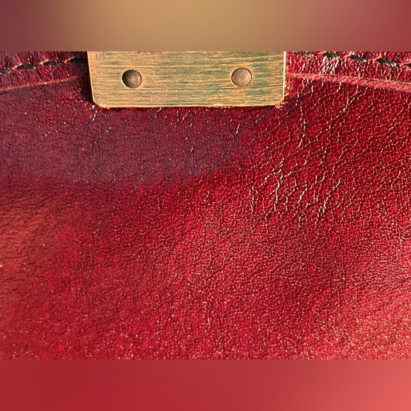 GOLD PFEIL Vintage Burgundy Leather Combination Lock Attaché Case - Picture 8 of 16